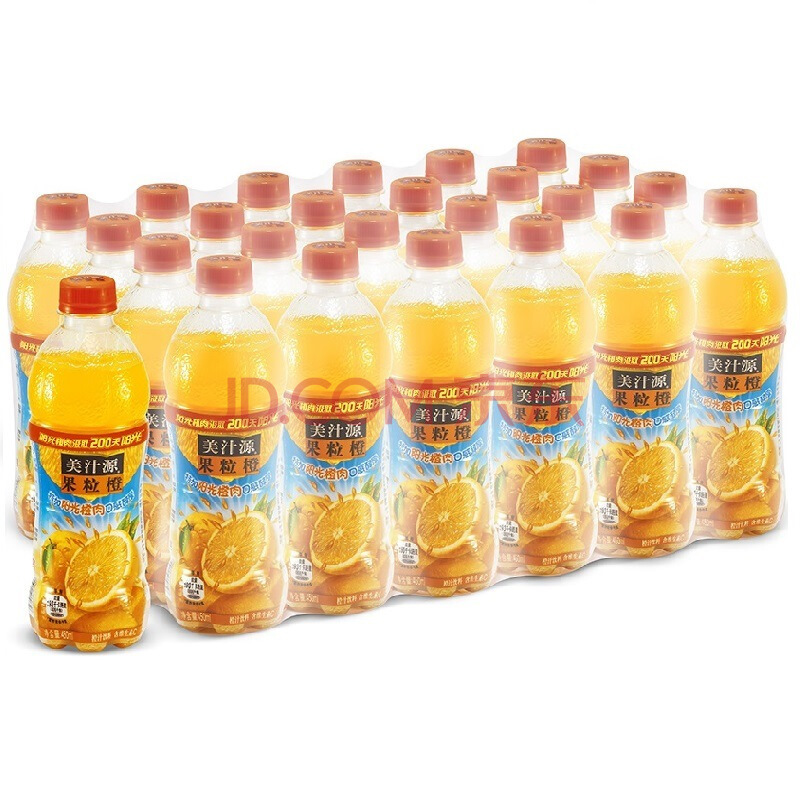 35 美汁源 果粒橙 橙汁饮料450ml毫升*24瓶 整箱