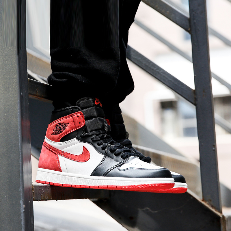 nike air jordan 1 六冠王aj1男子黑脚趾篮球鞋 555088-112-135 2179