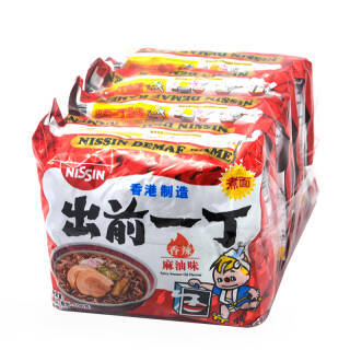 中国香港 出前一丁(nissin)方便面香辣麻油味 100g*5包 *7件 109.