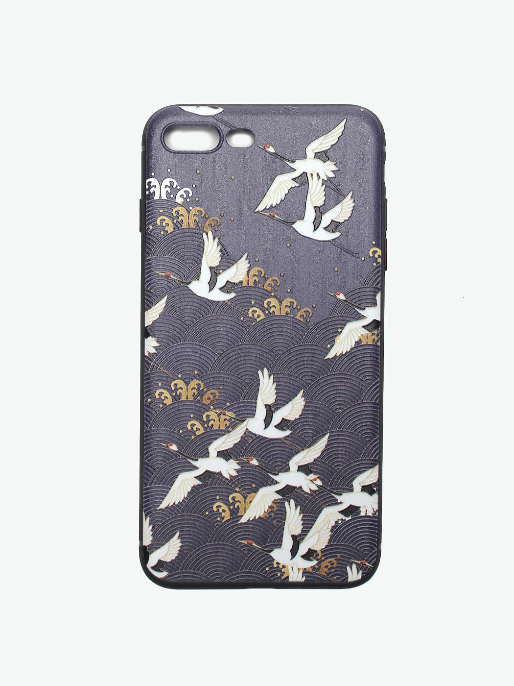 aliyastore 彩绘浮雕"灰底仙鹤"iphone手机壳