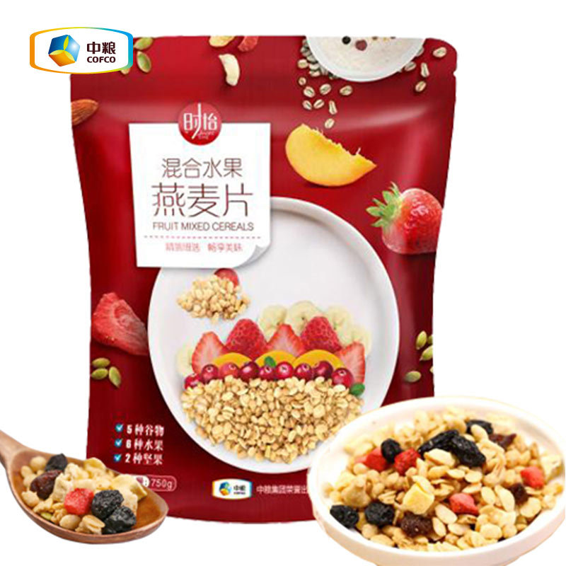 42.00包邮 中粮 时怡混合水果燕麦片 750g