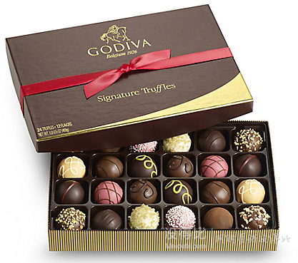 godiva nutand caramel 巧克力礼盒装 19粒 售价$28.5