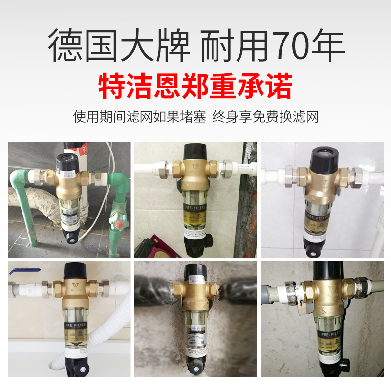 现金券!特洁恩 前置过滤器 自来水龙头净水器 20微米精滤 不需要换滤芯 7.7折 ¥669