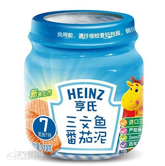 亨氏(Heinz) 三文鱼番茄泥113g*12瓶 ￥82 - 亚