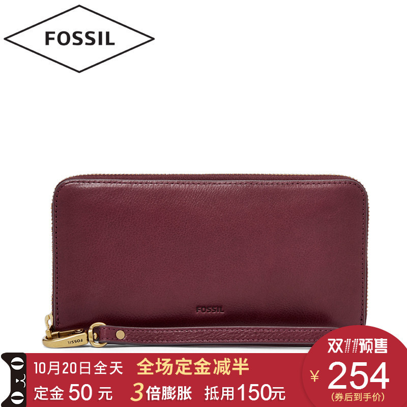 双11预售: FOSSIL EMMA系列 SL7153 女士长款钱包 254元包邮(双重优惠,50元定金,11.11付尾款)