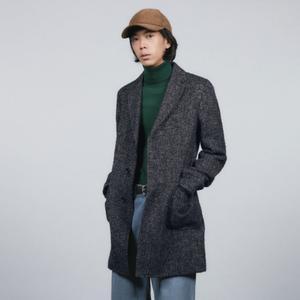 GU极优 289761 男士羊毛混纺轻型修身大衣 好价！199元