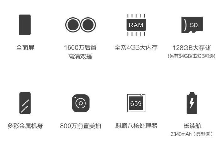 双11好价!华为honor\/荣耀 畅玩7X 全网通全面屏